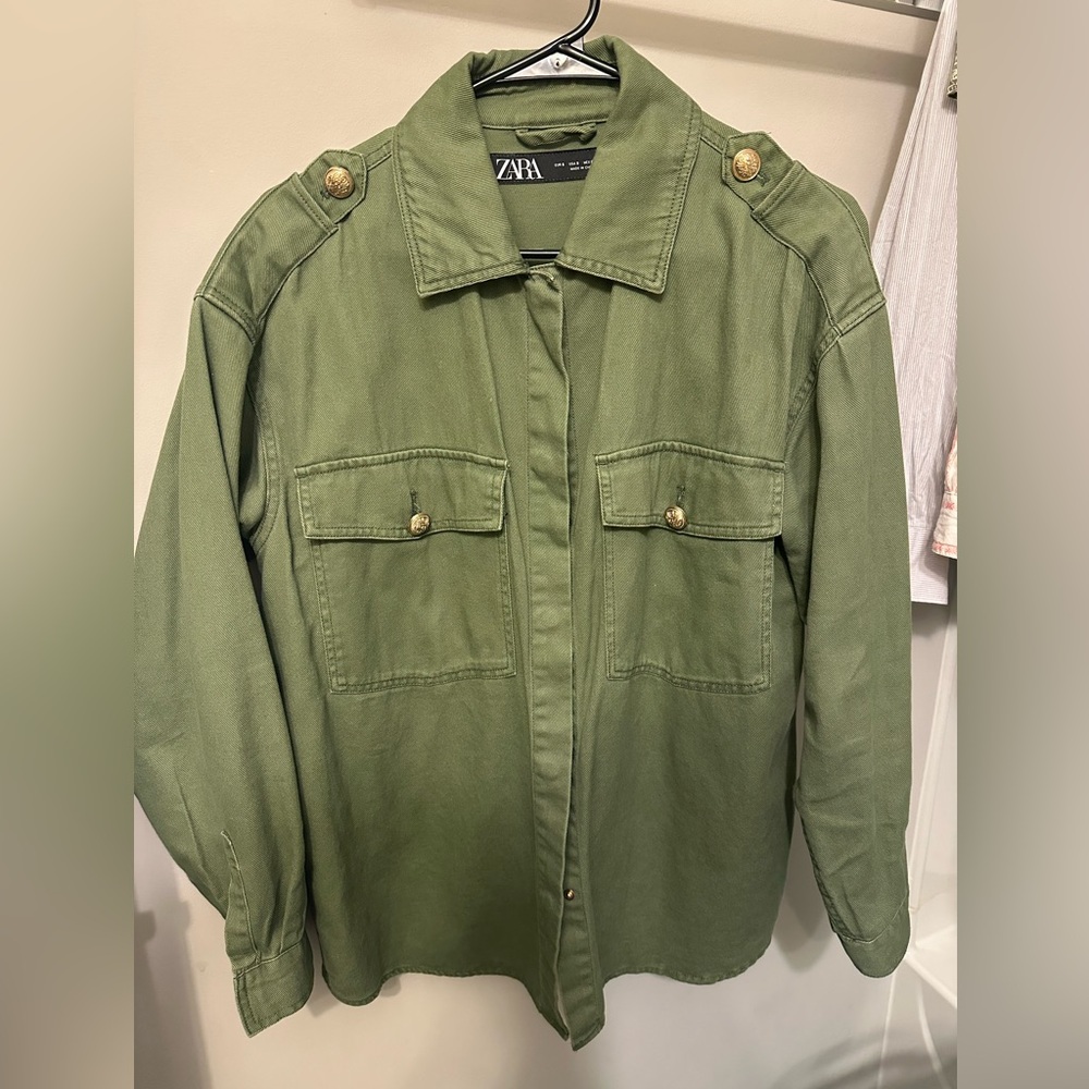 Zara Women's Olive Utility Jacket